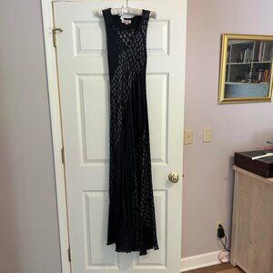 Johnny Was Black Silk Dress, size small